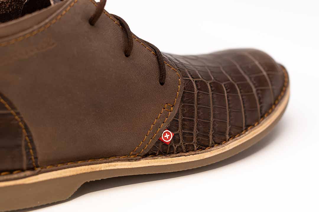 Zahara Crocodile Choc - thick sole
