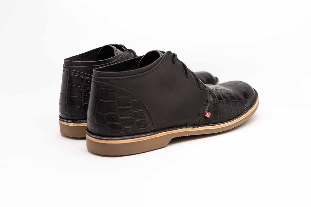 Zahara Crocodile Black - thick sole