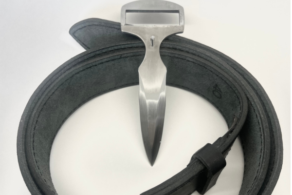 Knife Belt - black, stitched